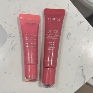 LANEIGE Pink supernova and Peach Glaze Lip Duo